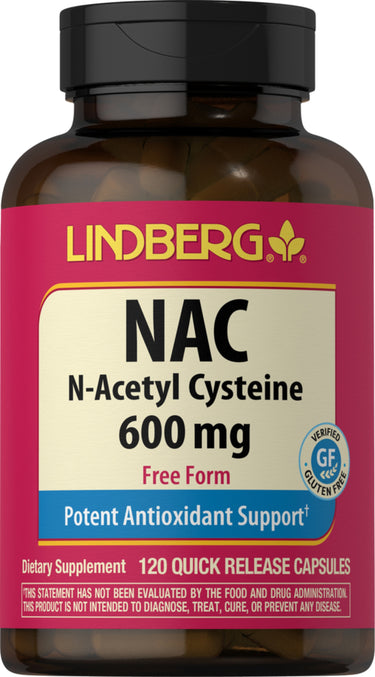 NAC N-Acetyl Cysteine, 600 mg, 120 Quick Release Capsules