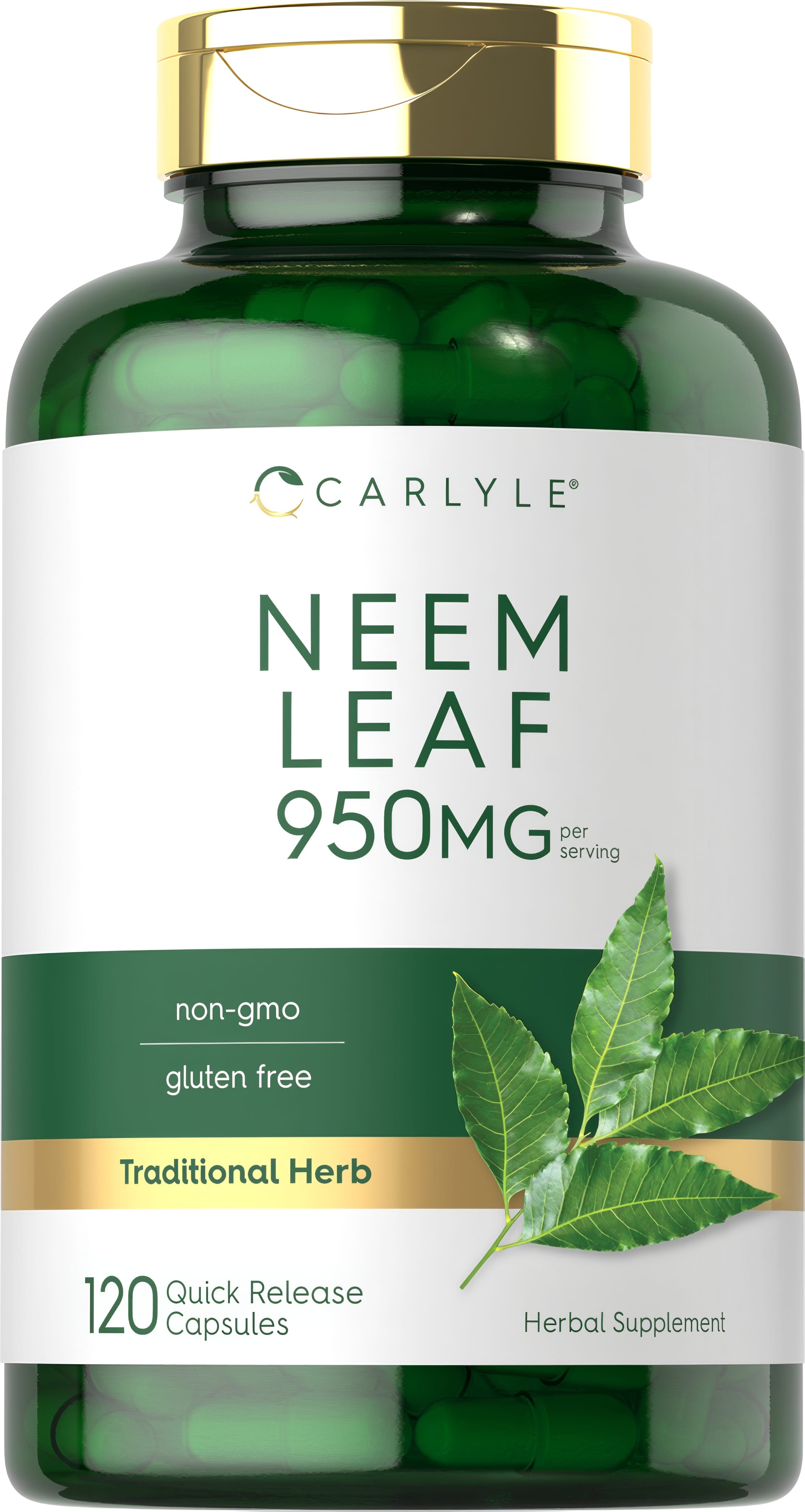 Neem Leaf, 950 mg (per serving), 120 Quick Release Capsules