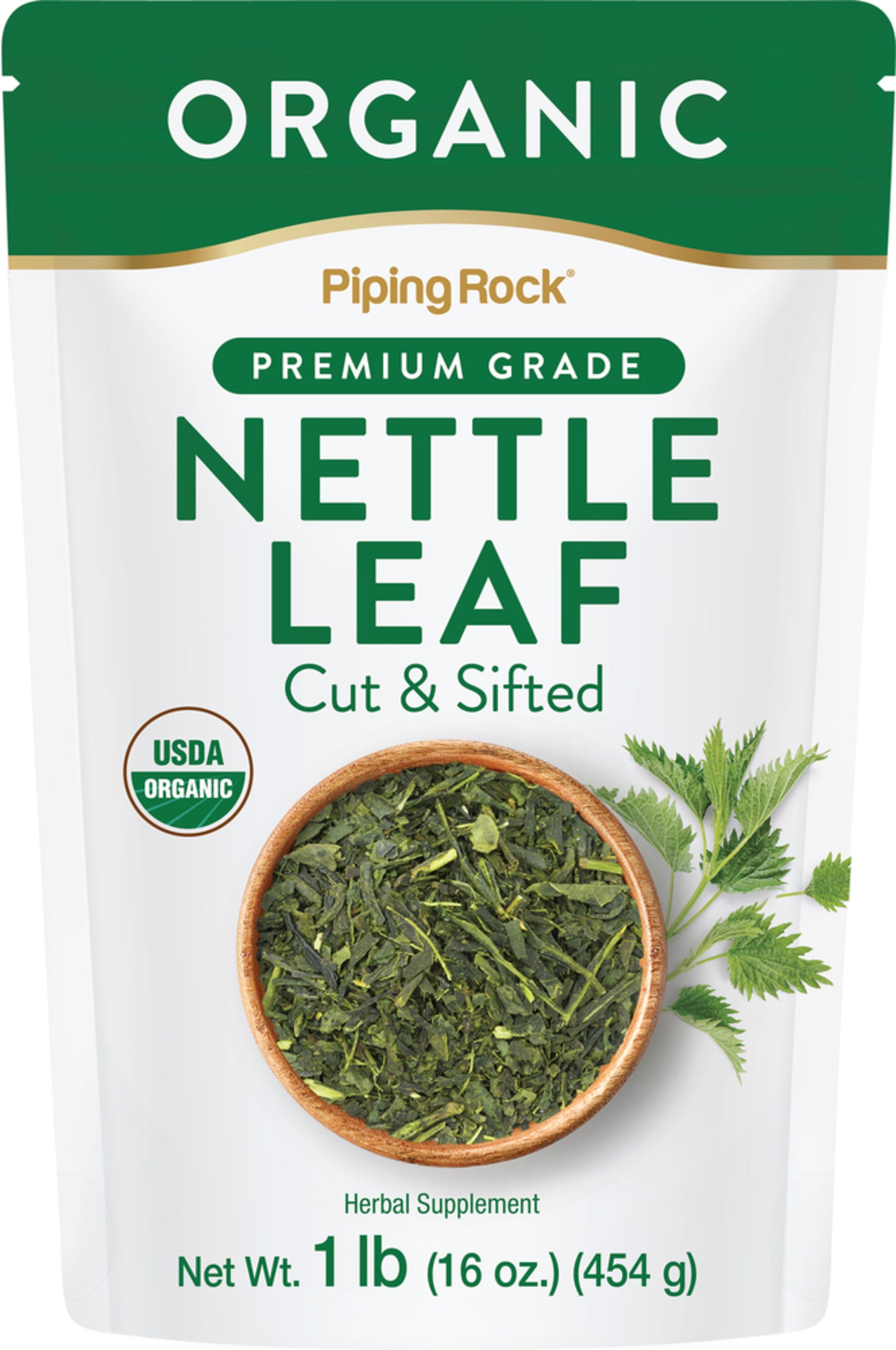Nettle Leaf Cut & Sifted (Organic), 1 lb (454 g) Bag