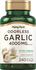 Odorless Garlic supplement with 4000 mg equivalent in a bottle of 240 quick release softgels.