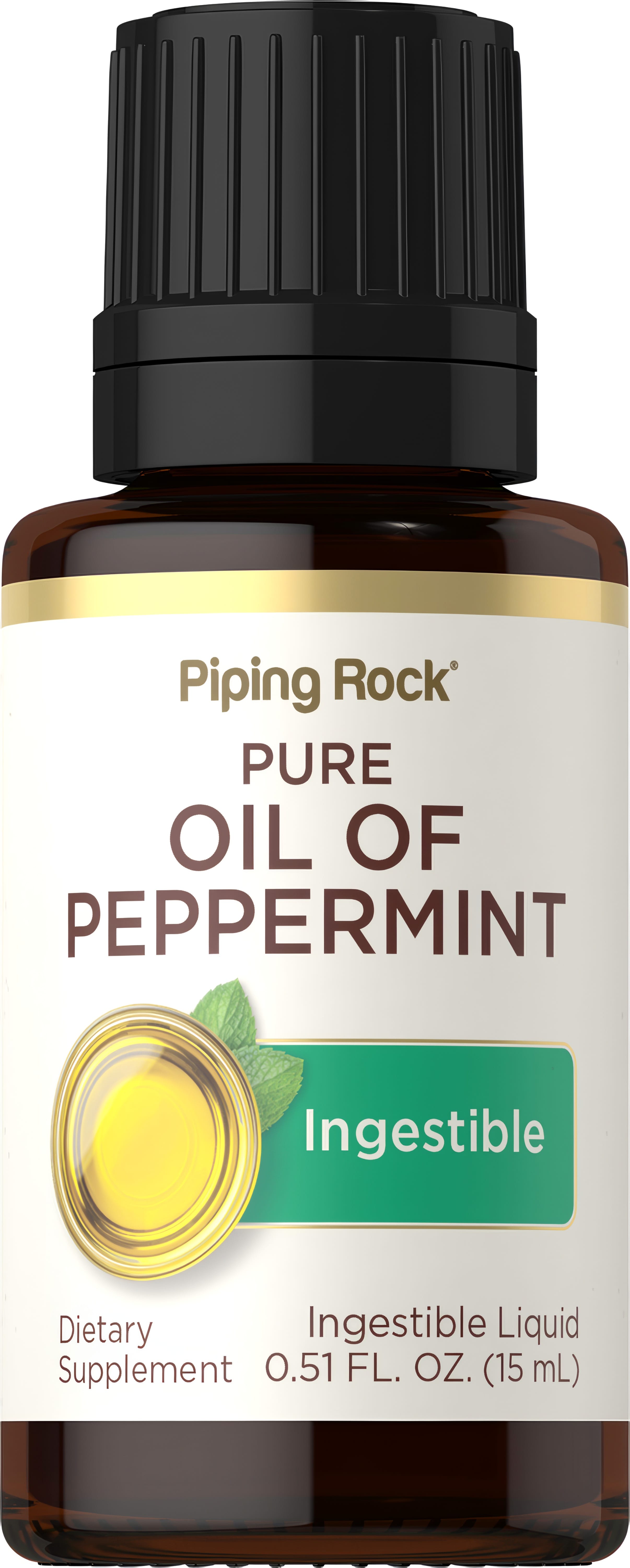 Pure Oil of Peppermint is an ingestible liquid dietary supplement, 0.51 FL. OZ. (15 mL).