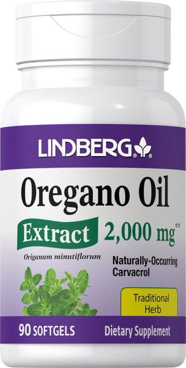 Oregano Oil Extract, 2000 mg, 90 Softgels