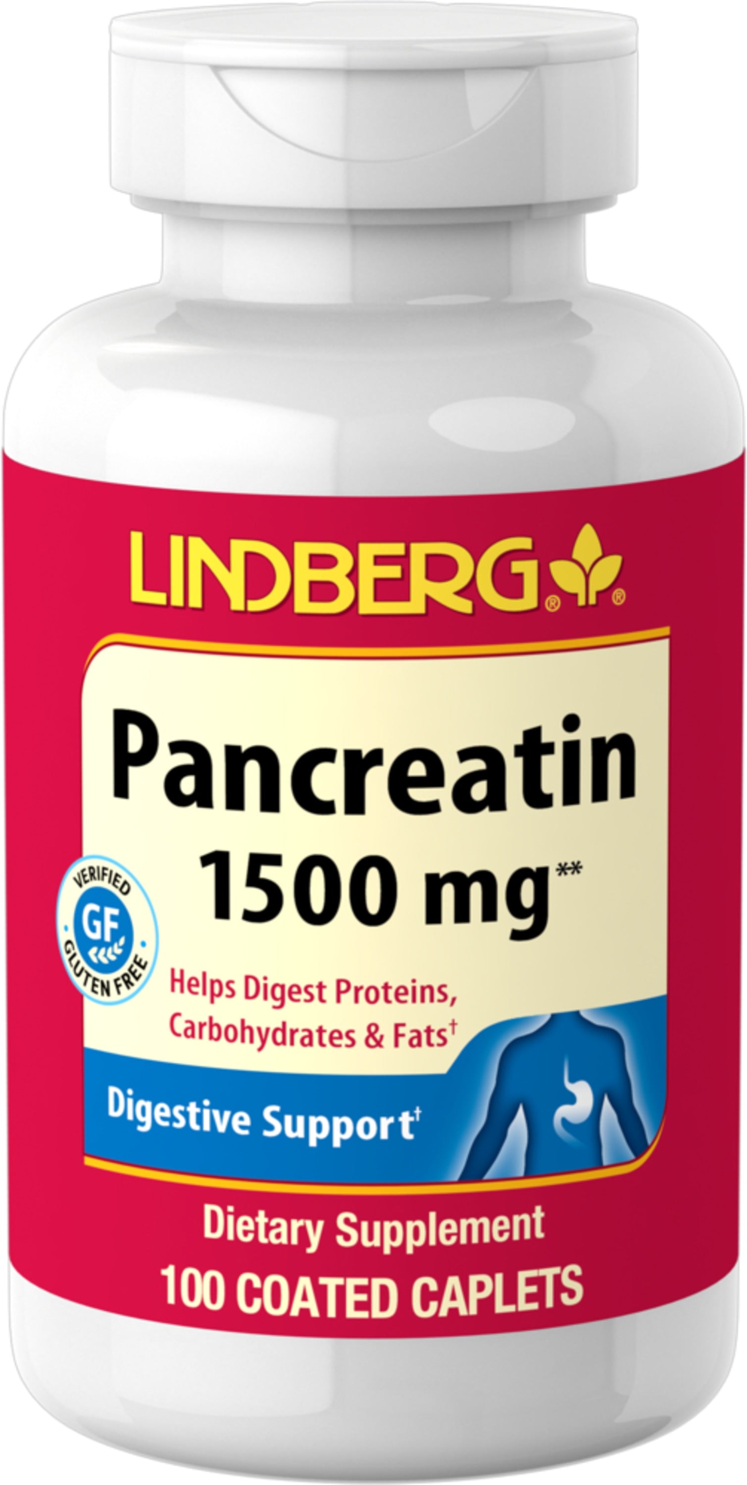 Pancreatin, 1500 mg, 100 Coated Caplets