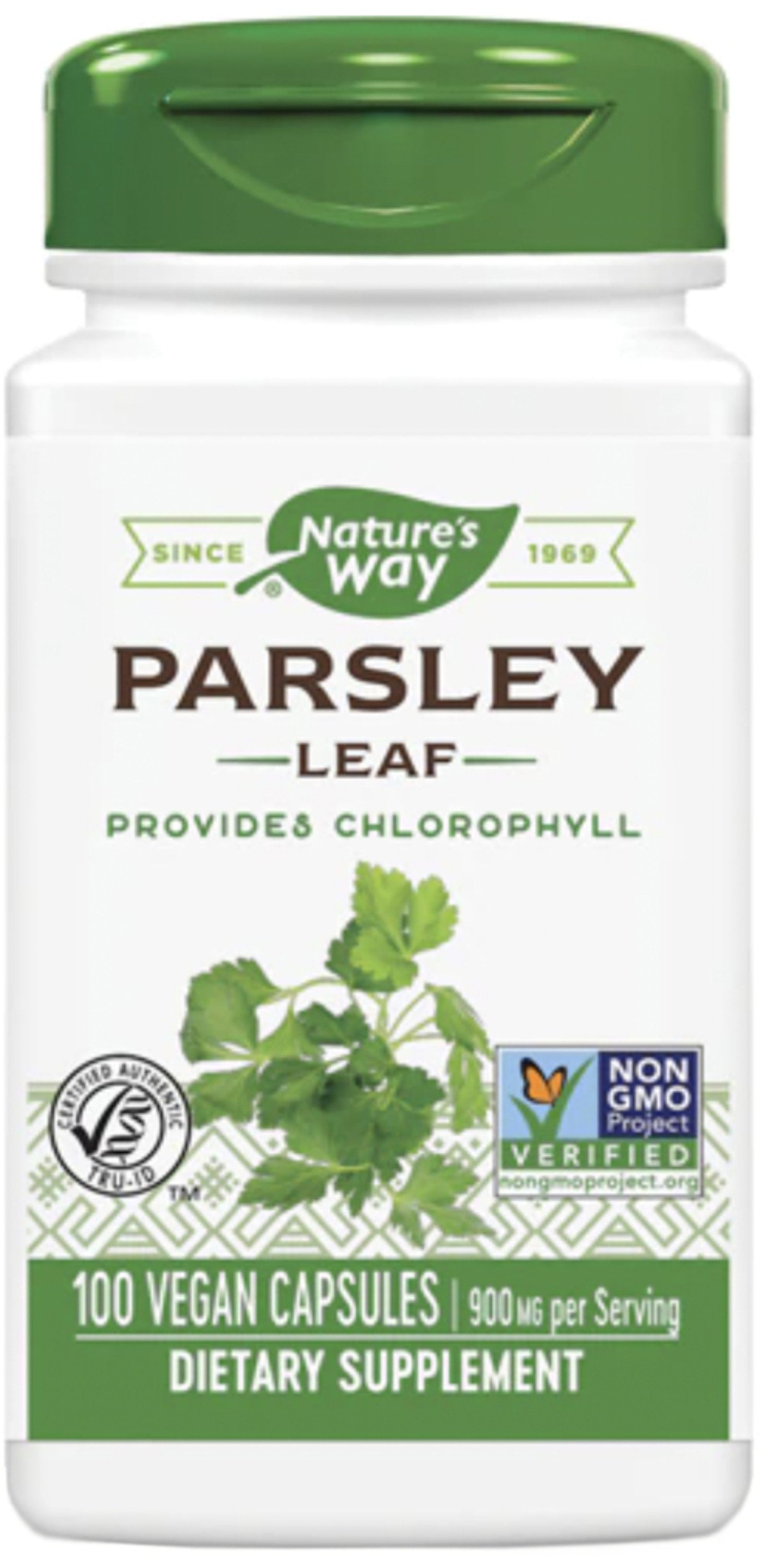 Parsley Leaf, 900 mg (per serving), 100 Vegan Capsules