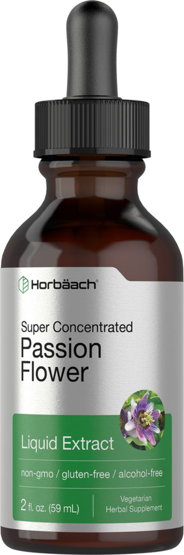 Passion Flower Liquid Extract Alcohol Free, 2 fl oz (59 mL) Dropper Bottle