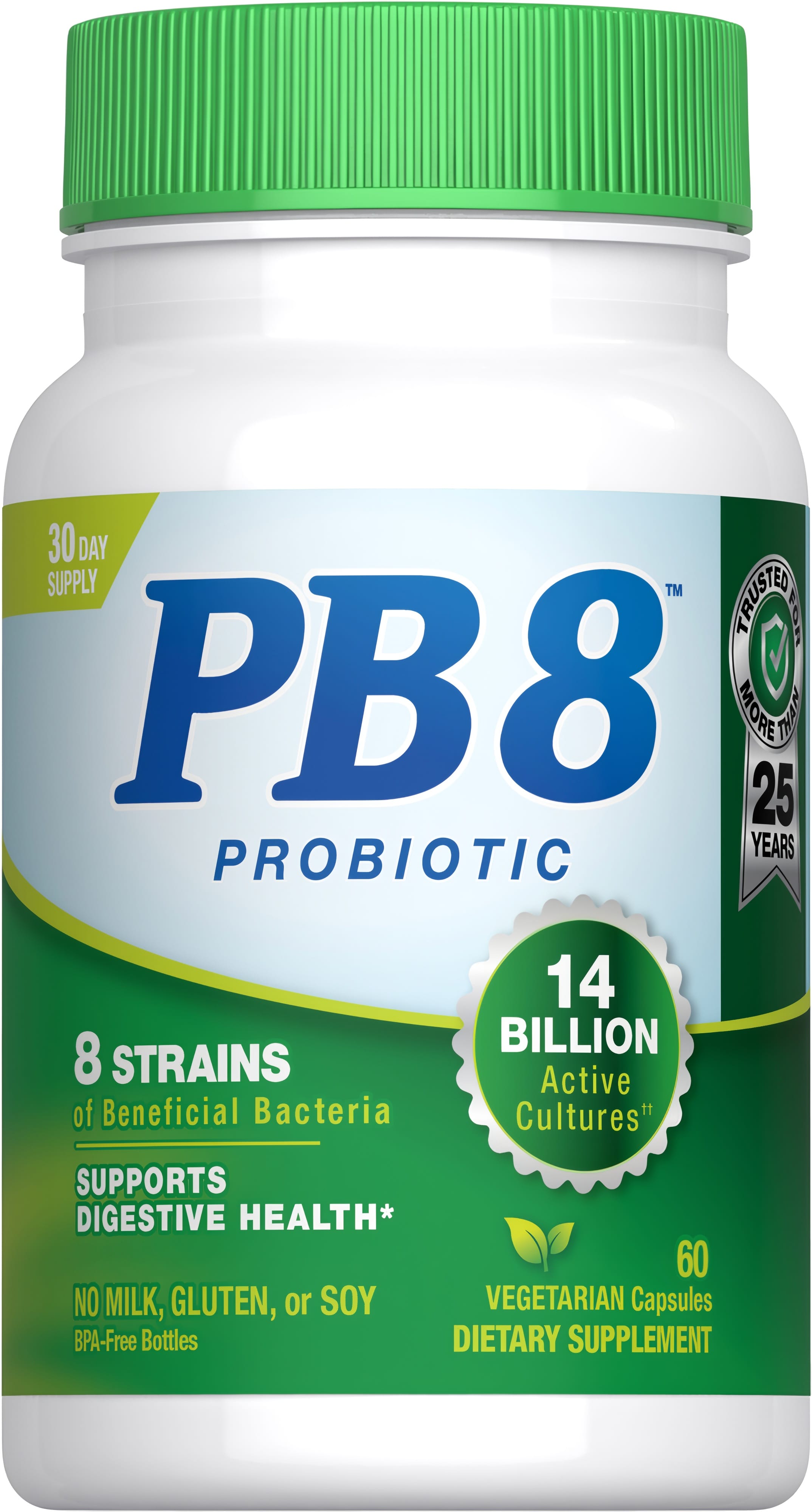 PB8™ Vegetarian Probiotic Supplement, 60 Vegetarian Capsules