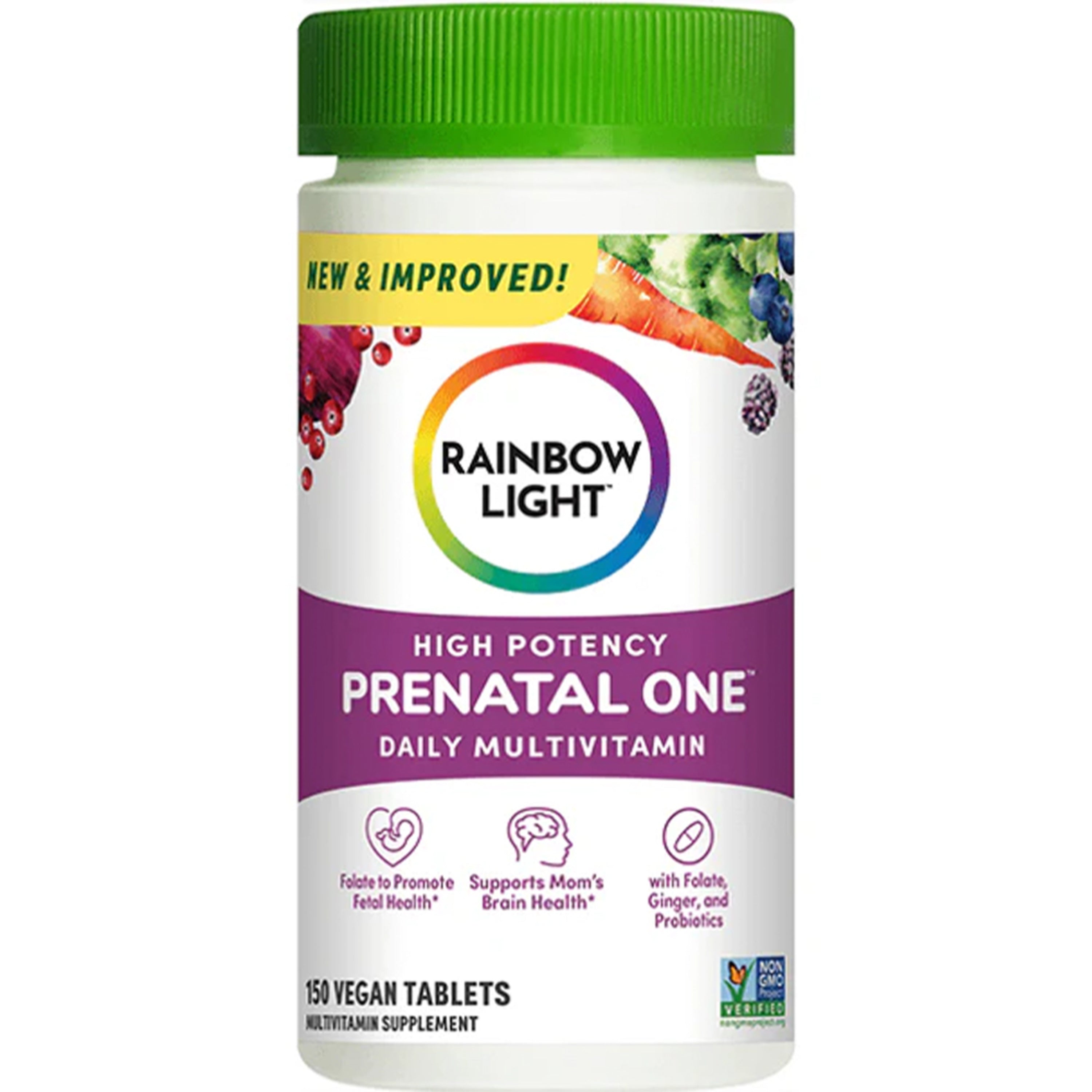 Prenatal One + Real Food Nutrients, 150 Vegan Caplets