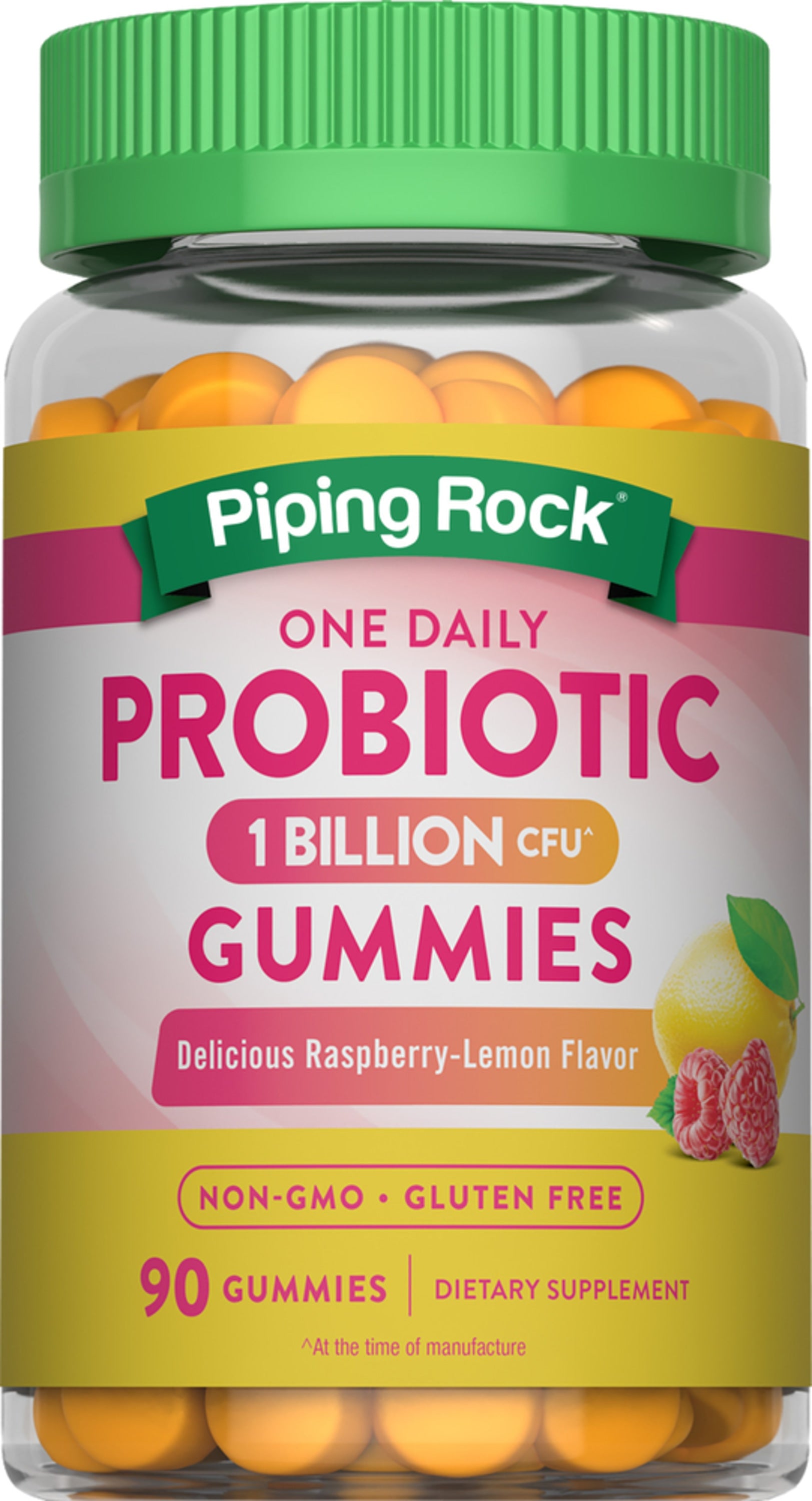 Probiotic 1 Billion (Delicious Raspberry-Lemon), 90 Gummies