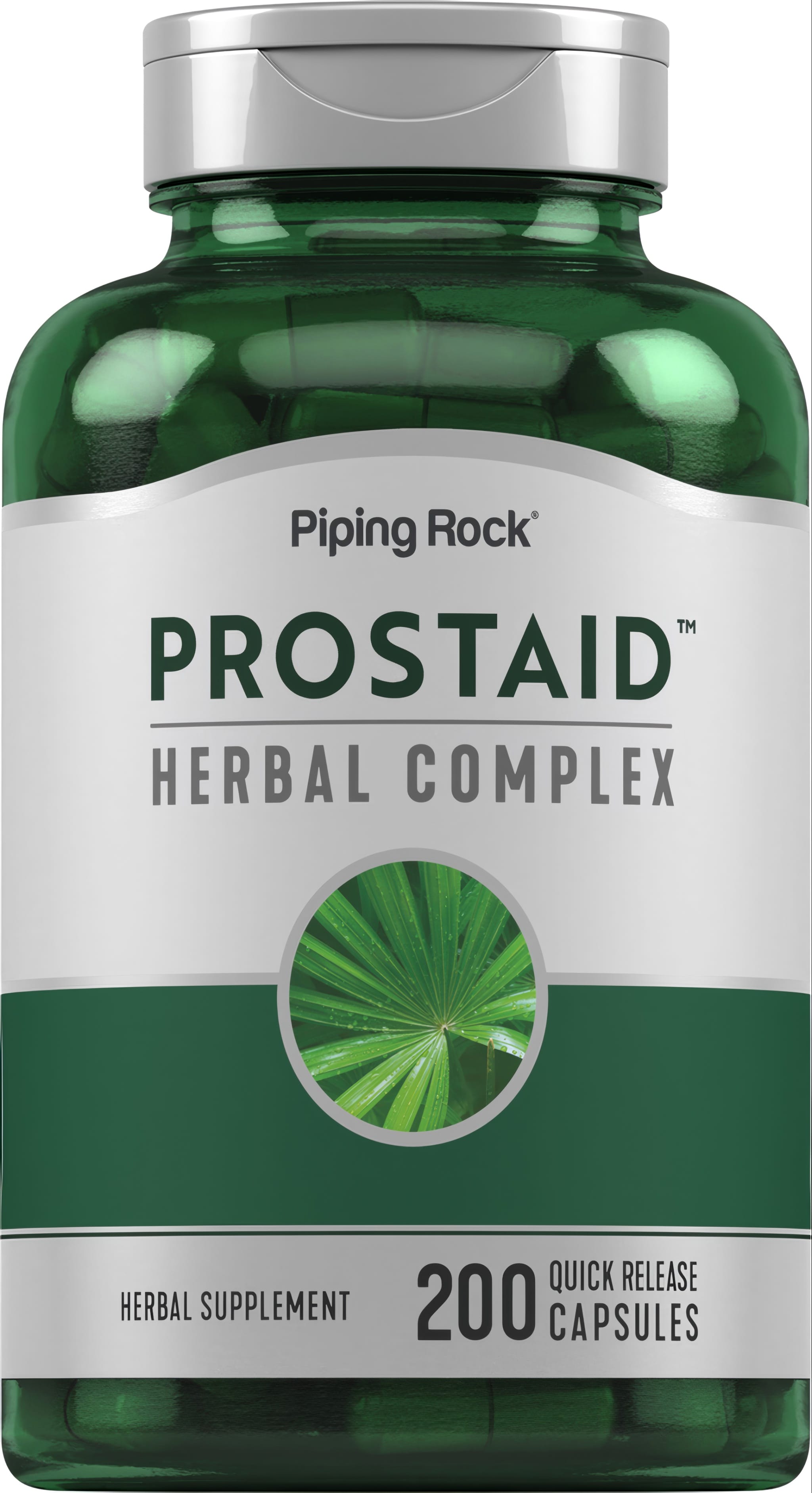 Prostaid Herbal Complex herbal supplement with 200 quick release capsules.