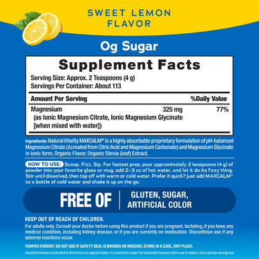 CALM Powder Sweet Lemon, 16 oz (453 g)