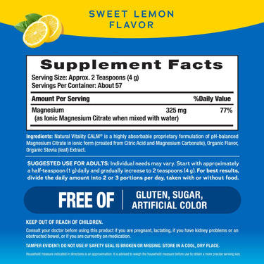 CALM Powder Sweet Lemon, 8 oz (227 g)