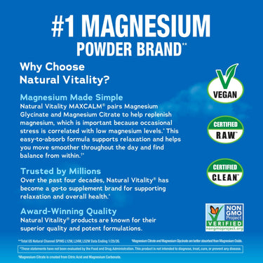 MAXCALM Powder Unflavored, 16 oz (453 g)