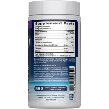 CALM Sleep with Melatonin Gummies Blueberry-Pomegranate Flavor, 60 Tasty Gummies