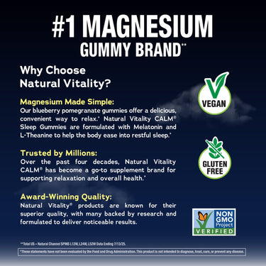 CALM Sleep with Melatonin Gummies Blueberry-Pomegranate Flavor, 120 Tasty Gummies