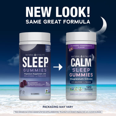 CALM Sleep with Melatonin Gummies Blueberry-Pomegranate Flavor, 120 Tasty Gummies