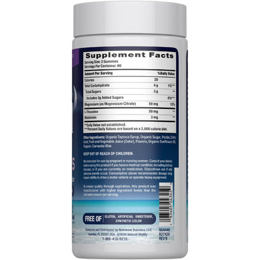 CALM Sleep with Melatonin Gummies Blueberry-Pomegranate Flavor, 120 Tasty Gummies
