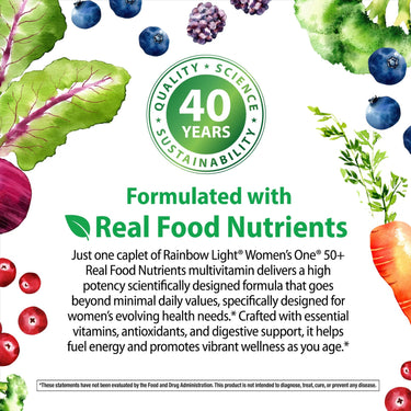Women's One 50+ plus Real Food Nutrients, 90 Vegetarian Caplets