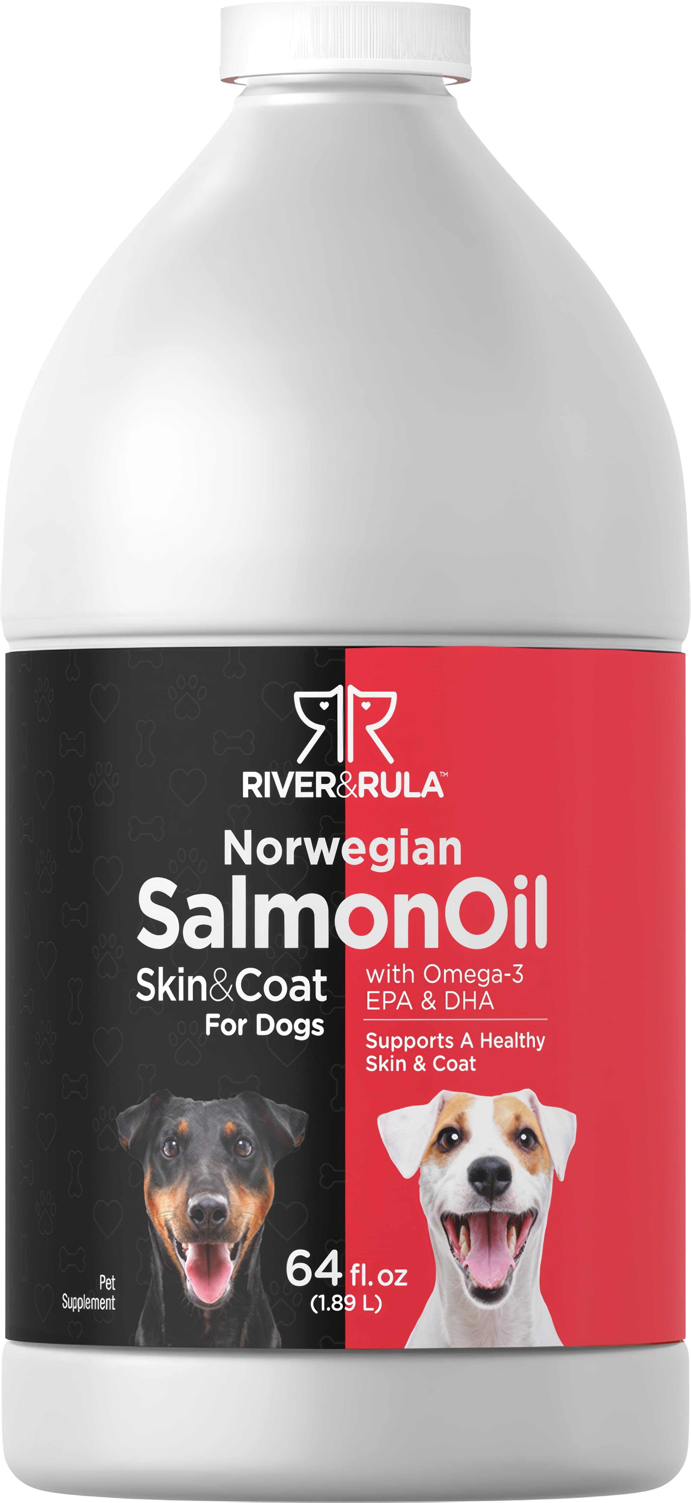 Salmon Oil for Dogs, 64 fl.oz (1.89 L) Bottle