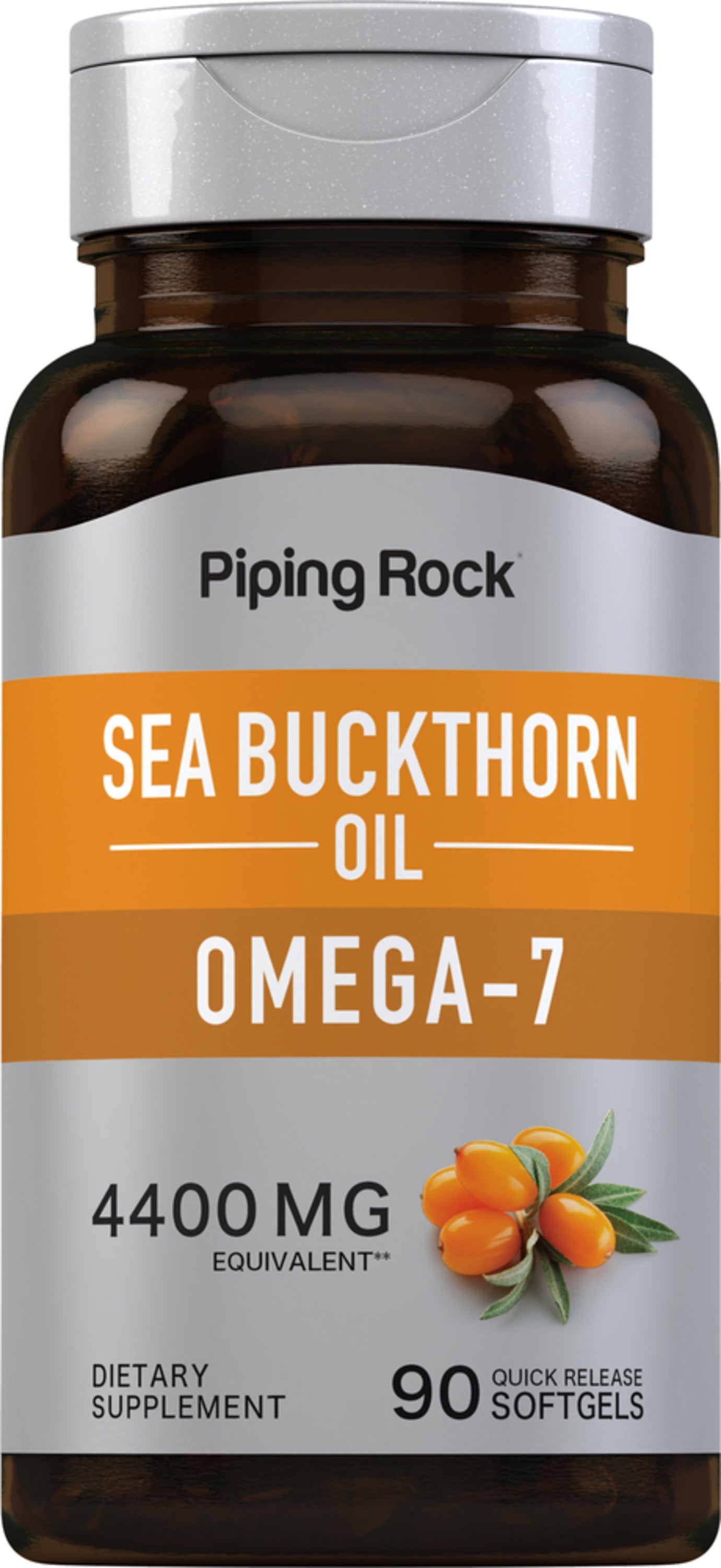 Sea Buckthorn Oil with Omega-7, 4400 mg, 90 Quick Release Softgels