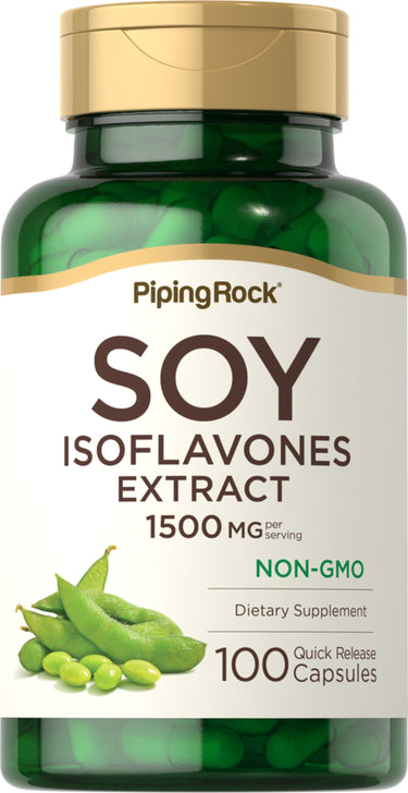 Soy Isoflavones Extract, 1500 mg (per serving), 100 Quick Release Capsules