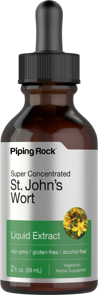 St. John's Wort Liquid Extract Alcohol Free, 2 fl oz (59 mL) Dropper Bottle