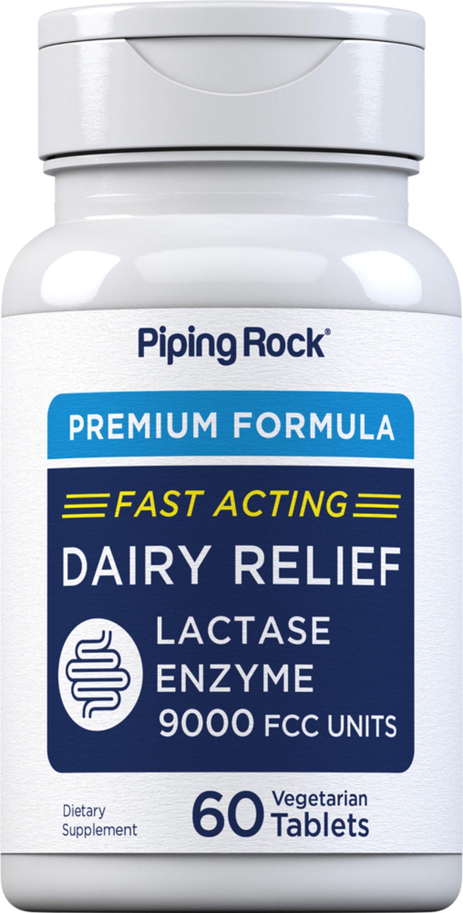 Super Dairy Digest-Lactase Enzyme 9000 FCC Units, 60 Vegetarian Tablets