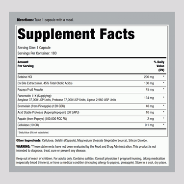 Super Enzymes, 180 Capsules
