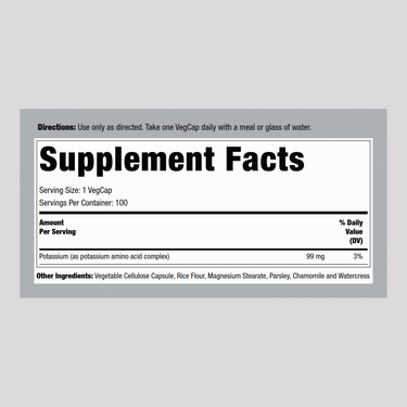 Potassium, 100 Vegetarian Capsules