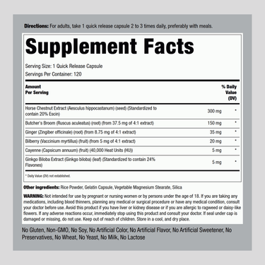 Circulation Complex (Double Strength), 120 Quick Release Capsules