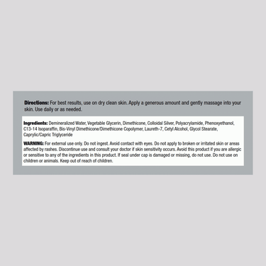 Colloidal Silver Gel Cream, 4 oz Jar