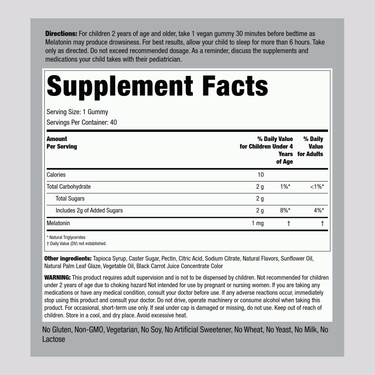 Kids Sleep Melatonin (Cherry), 40 Vegan Gummies