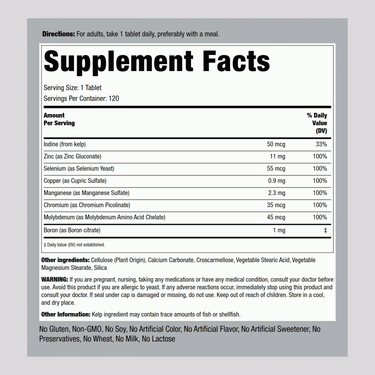 Trace Mineral, 120 Tablets