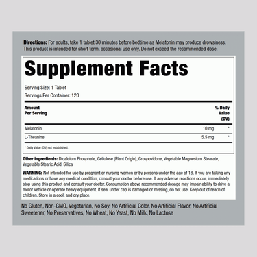 Melatonin, 10 mg, 120 Tablets