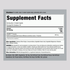 Image shows the Supplement Facts panel for Ashwagandha KSM-66 100 Coated Caplets.