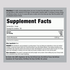 Supplement Facts label detailing contents of 500g Creatine Powder.