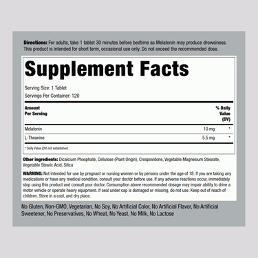 Melatonin, 10 mg, 120 Tablets