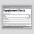 Supplement Facts label showing Apple Cider Vinegar 1600 mg with 150 tablets in total.