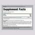 Image of Chamomile 1100 mg supplement facts for 200 capsules panel.