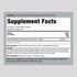 Supplement Facts for Milk Thistle Seed 3000 mg Capsules with 200 count.