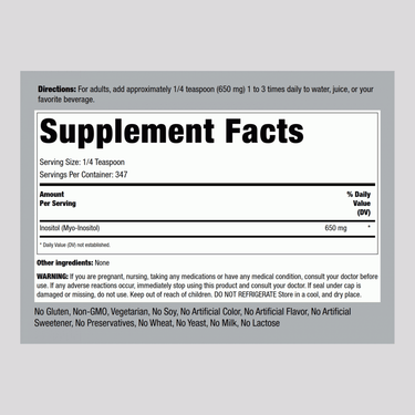 Inositol Powder, 8 oz (226 g) Bottle