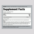 Supplement Facts panel for N-Acetyl Cysteine (NAC) 600mg, 250 Capsules, detailing ingredients and nutritional information.