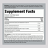 Supplement Facts panel showing details of Ginseng Complex 800mg Capsules, 100 count.
