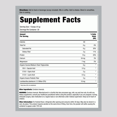 Dr. Formulated Keto MCT Powder (Organic), 10.58 oz (300 g) Bottle