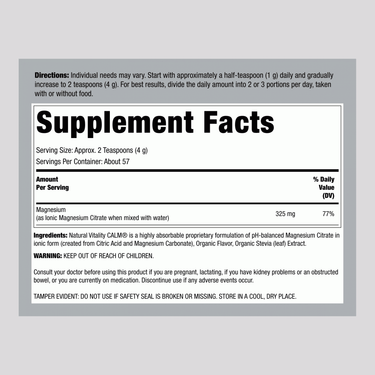 CALM Powder Sweet Lemon, 8 oz (227 g)
