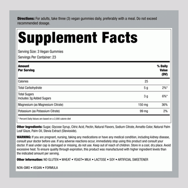 Potassium Magnesium 99mg/150mg (Peach Strawberry), 70 Gummies