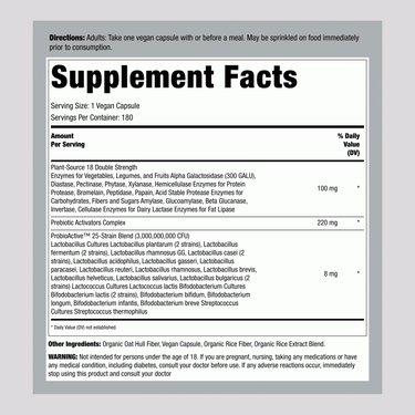 All-Zyme Double Strength, 180 Vegan Capsules