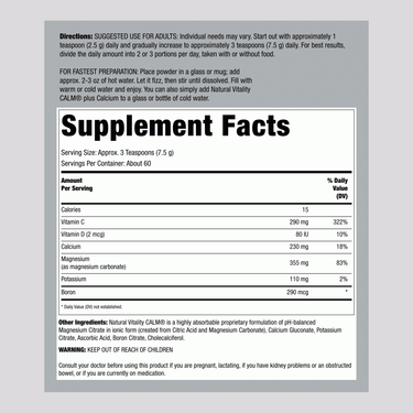CALM plus Calcium Powder Unflavored, 16 oz (453 g)