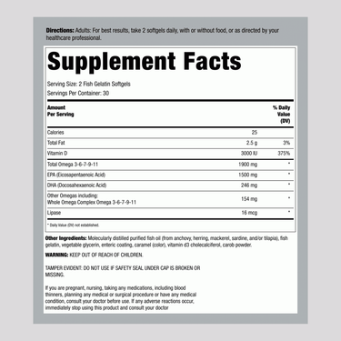 Norwegian Gold Super Critical Omega, 60 Fish Gelatin Softgels