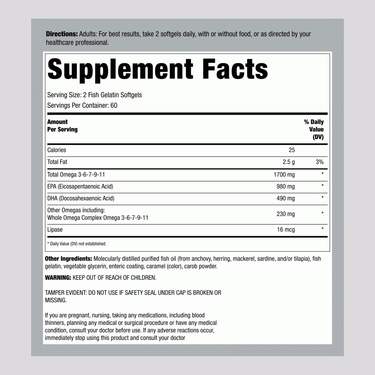 Norwegian Gold Critical Omega, 120 Fish Gelatin Softgels