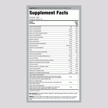 Women's One 50+ plus Real Food Nutrients, 150 Vegetarian Caplets